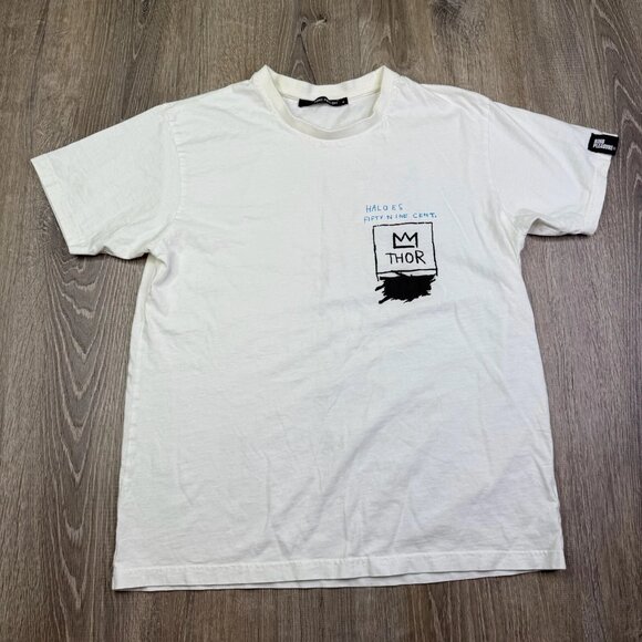 Rome Pays Off King Pleasure Mens White City Art Graphic Print T Shirt Size M - Picture 1 of 10